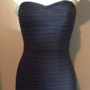 Silence + Noise black strapless dress M